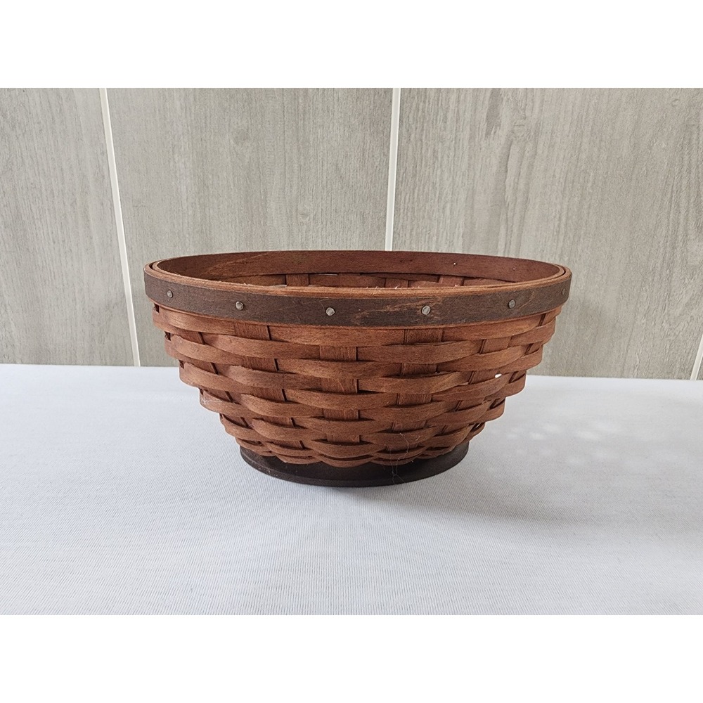 Longaberger‎ Basket Oval Small Woven Wood Handmade USA Farmhouse Grannycore Farm